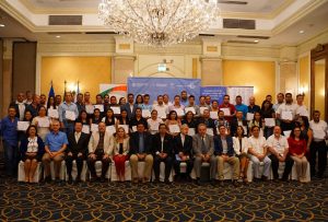 El presidente Óscar Enrique Guardado, se hizo presente en el evento de clausura y entrega de diplomas del Taller de Formación de Facilitadores Nacionales de Innovación (FNI)