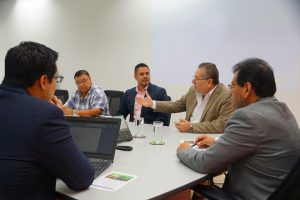 El presidente de la institución Óscar Enrique Guardado, se reunió con el presidente del Banco de Fomento Agropecuario Marco Aldana